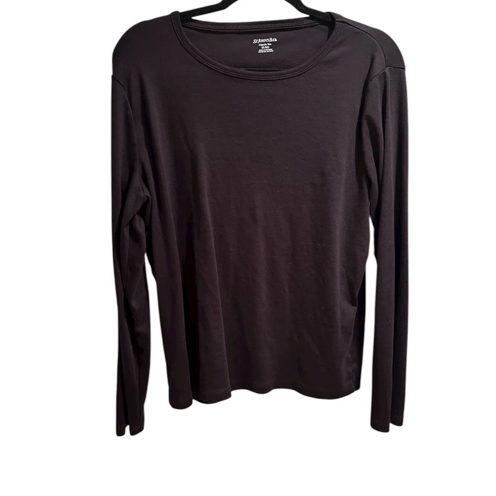 St. John's Bay Black Long Sleeve Tee